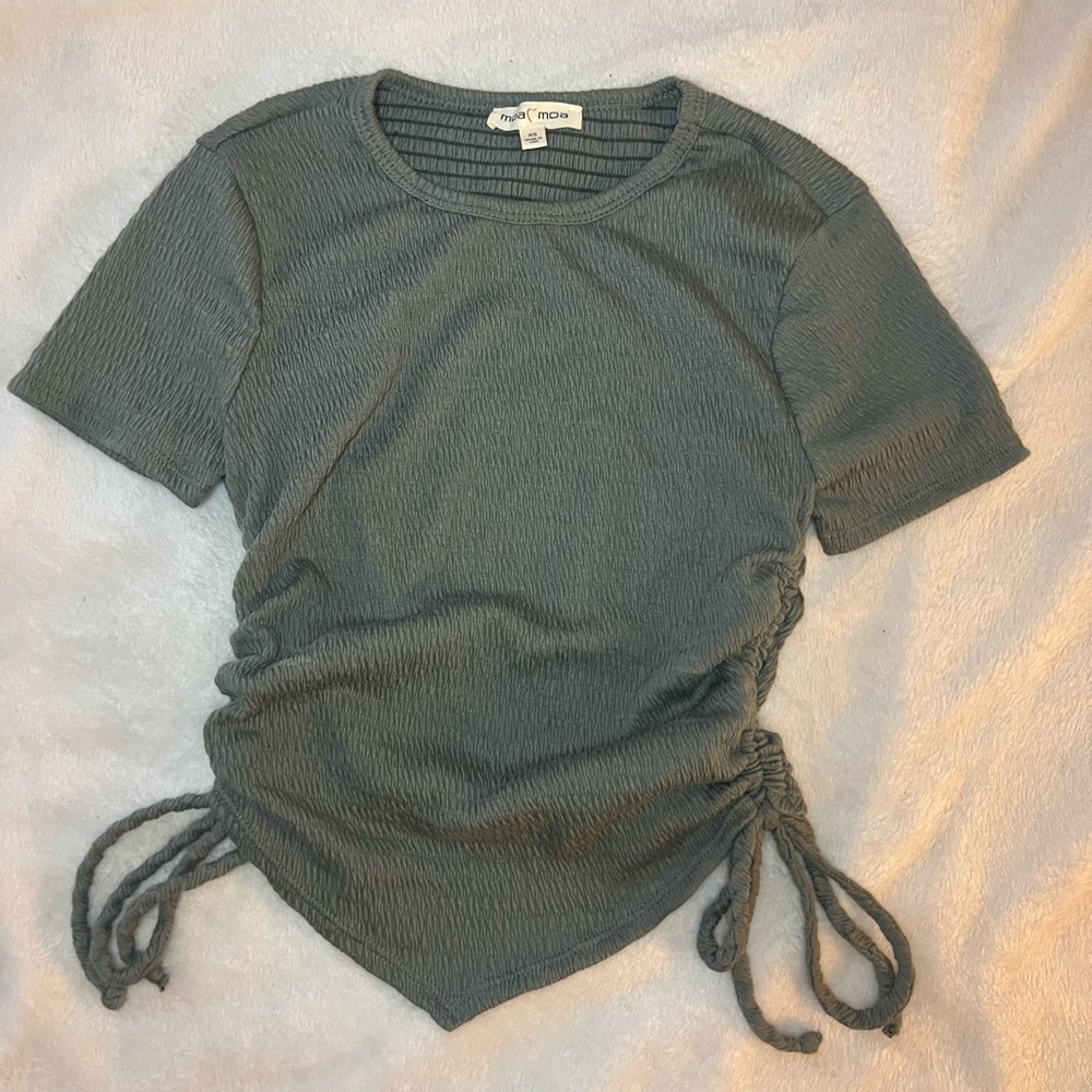 XS Moa Moa Green Crop Top